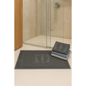 3 Adet %100 Pamuklu Taş Desenli Ayak Havlu Seti – 3 Renkli Takım