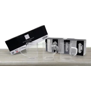 3 Parça 200 ml Isıya Dayanıklı Şeffaf Borosilikat Cam Bardak Seti - Kahve ve Çay İçin