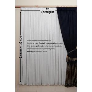 Pilesiz Düz Dikiş Gümüş Çizgili Model Tül Perde, Gümüş Gri Ütü Istemeyen Tül Perde