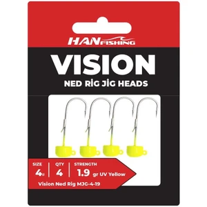 Han Fish Vision Ned Rig Uv Yellow Jig Head