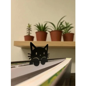 Kedi Figürlü Metal Kitap Ayracı – Zarif Tasarımlı Ince Kitap Tutucu
