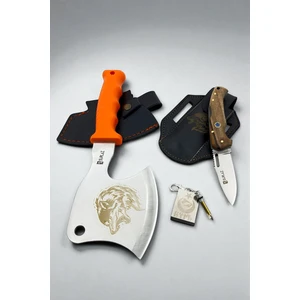 Kamp Balta Outdoor Kurt Desen Kamp Çakı Paslanmaz Çelik Yerli Üretim Kibrit Çakmak Hediyeli 3'lü Set