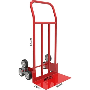 Ibtaş 3 Tekerlekli 250 kg Ergonomik Merdiven Çıkabilen Koli, Eşya, Yük Taşıma El Arabası