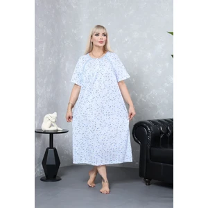 Mevsimlik Pamuklu Çok Bol Kesim Geniş Kalıp Kısa Kollu Anne Gecelik