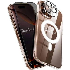 Tekno Grup Iphone 16 Pro Max Şeffaf Mika Magsafe Kılıf + Antistatik Hayalet Ekran Koruyucu + Kamera Koruyucu Gümüş