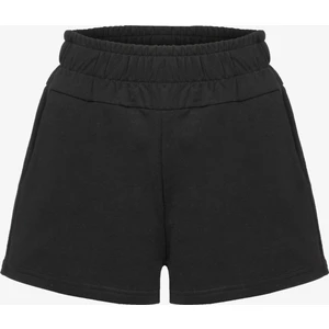 Kadın Pamuklu Siyah Bel Lastik Detaylı Şort