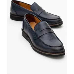 Hakiki Deri, Erkek Bağcıksız Loafer Iç Dış Deri Ayakkabı
