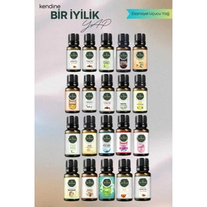 20'li 10 ml Set Esansiyel Uçucu Yağ Buhurdanlık Yağı Hava Nemlendir Aroma Difizörü Koku Esans