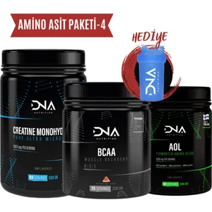 Dna Nutrition Dna Amino Asit Paketi-4 ( Creatine 500 gr+BCAA 250 gr+AOL 300 gr+SHAKER)