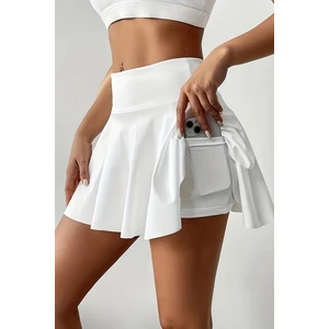Merry See Esnek Likralı Bol Kesim Cepli Taytlı Sporcu Şort Etek - Tenis Eteği