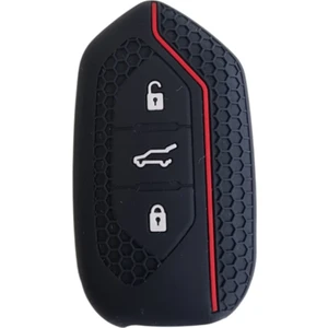 Togg Uyumlu Silikon Anahtar Kılıfı – Siyah Kırmızı Detaylı Koruyucu Kapak