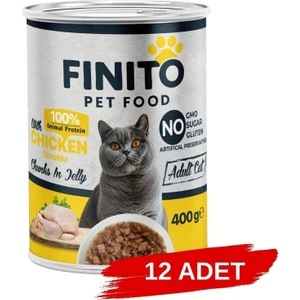 Parça Etli Tavuklu Kedi Konservesi 400 G x 12 Adet