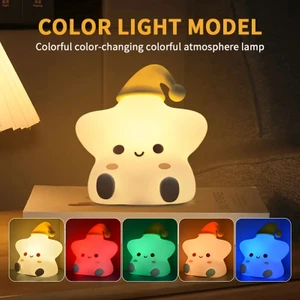 Yıldız Şekilli 5 Mod ile Çalışan  LED Gece Lambası  USB Şarj Edilebilir