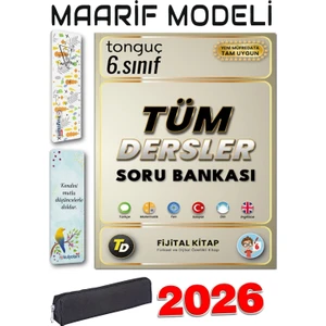 6. Sınıf Tüm Dersler Soru Bankası -Kalemlik, Karton Ayraç ve Cetvel