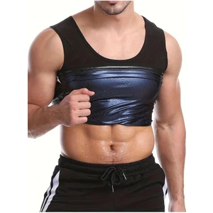 Unisex Termal Sauna Atlet Yağ Yakımınıza Zayıflamanıza Yardımcı Korse Siyah Renk