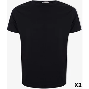 Erkek 2'li Basic Likralı T-Shirt