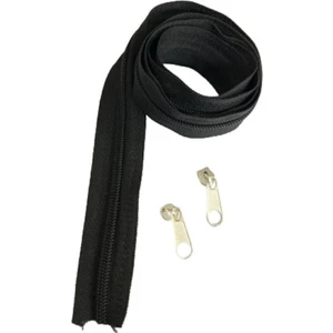 10 Metre Siyah Fermuar 20 Başlık Takılı Yorgan Fermuarı Yastık Fermuarı Çok Amaçlı Fermuar