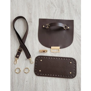 Örgü Çanta Deri Kiti ( Kapak+ Askı + 2 Halka +Taban)