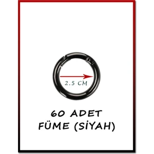 Siyah Açılır Yaylı Halka 60'lı Set