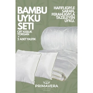 Primavera Home Bamboo Uyku Seti – Çift Kişilik Yorgan + 2 Yastık
