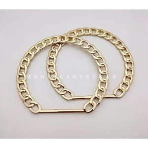 Metal Zincir Çanta Kulp (1 Çift Gold)