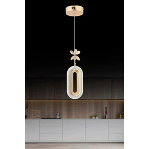 SERRA TEKLİ GOLD   3 REK LED ISIKLI Modern Sarkıt Mutfak Oturma Odası Salon Sarkıt Avize