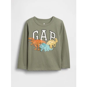 Erkek Bebek Yeşil Mix And Match Grafik Logo T-Shirt