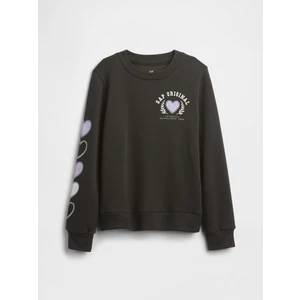 Kız Çocuk Siyah Gap Logo Sweatshirt