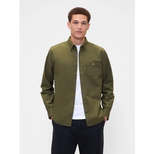 Erkek Yeşil Oxford Gömlek Standart Kalıp