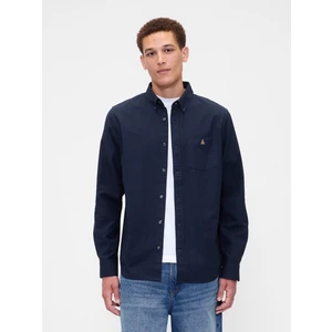 Erkek Lacivert Oxford Gömlek Standart Kalıp