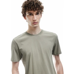 Pamuklu Kısa Kollu Bisiklet Yaka Erkek Basic Tişört