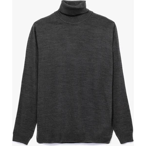 Uzun Kollu Basic Balıkçı Yaka Triko Kazak