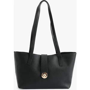 Metal Aksesuarlı Saplı Suni Deri Tote Çanta