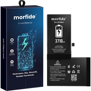 Apple iPhone Xs Max Uyumlu 3710MAH Yüksek Kapasiteli Batarya Morfide M-Max – A Sınıf Hücre, 15 Ay Garantili