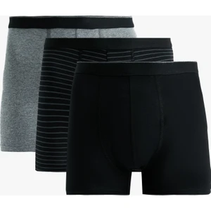 Çizgili Pamuklu 3'lü Boxer Seti