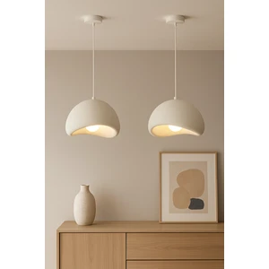 Organik Dokulu Sarkıt Avize - Ikili 30 cm | Modern Beton Tasarım