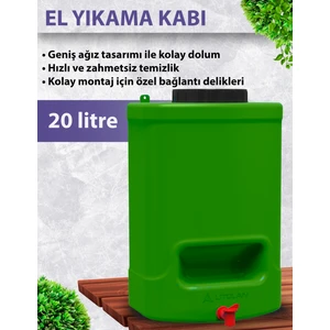 20 Litre El Yıkamakabı,kamp,musluklu Su Bidonu