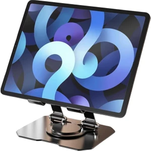 Taşınabilir Alüminyum Tablet Standı – 360° Ayarlanabilir, Katlanabilir ve Ergonomik Tablet Tutucu, Ipad, Samsung, Huawei ve Tüm 7”-13” Tabletler Için Uyumlu