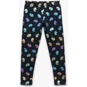 Pamuklu Unicorn Desenli Uzun Tayt