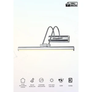 35 cm Krom Kasa, LED Aydınlatmalı Banyo ve Aynalar Için Şık Uygulama