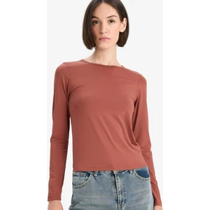 Slim Fit Dar Kesim Bisiklet Yaka Basic Düz Uzun Kollu Tişört D3756AX25AU