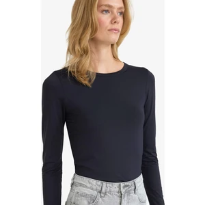 Slim Fit Dar Kesim Bisiklet Yaka Basic Düz Uzun Kollu Tişört D3756AX25AU