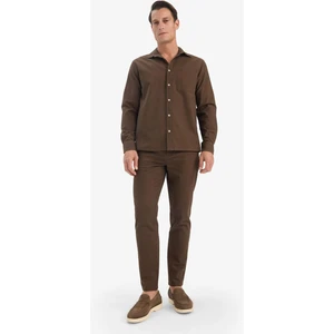 %100 Pamuk Slim Fit Beli Lastikli Keten Görünümlü Cepli Düz Paça Jogger Pantolon D2671AX25AU