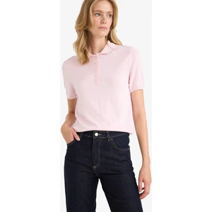 Fitted Polo Yaka Kısa Kollu Triko Kazak F2885AX25AU