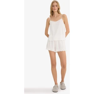 Pijama Takımı Regular Fit Askılı Vual Üst Şort-Fall in Love F8928AX25HS