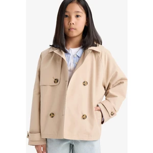 Kız Çocuk Düğmeli Kısa Trençkot D6938A825AU