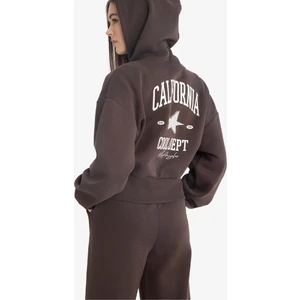 Coool Oversize Geniş Kalıp Kapüşonlu Sırt Baskılı Fermuarlı Sweatshirt E9583AX25WN