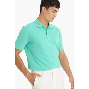 %100 Pamuk Regular Fit Polo Yaka Kısa Kollu Basic Düz Pike Kumaş Tişört C1293AX25SP
