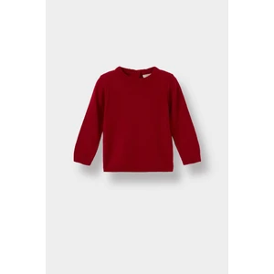 Kız Bebek Bisiklet Yaka Triko Kazak X8187A225AU