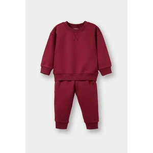 Erkek Bebek 2'li Takım Basic Düz Sweatshirt Eşofman Altı E8434A525WN